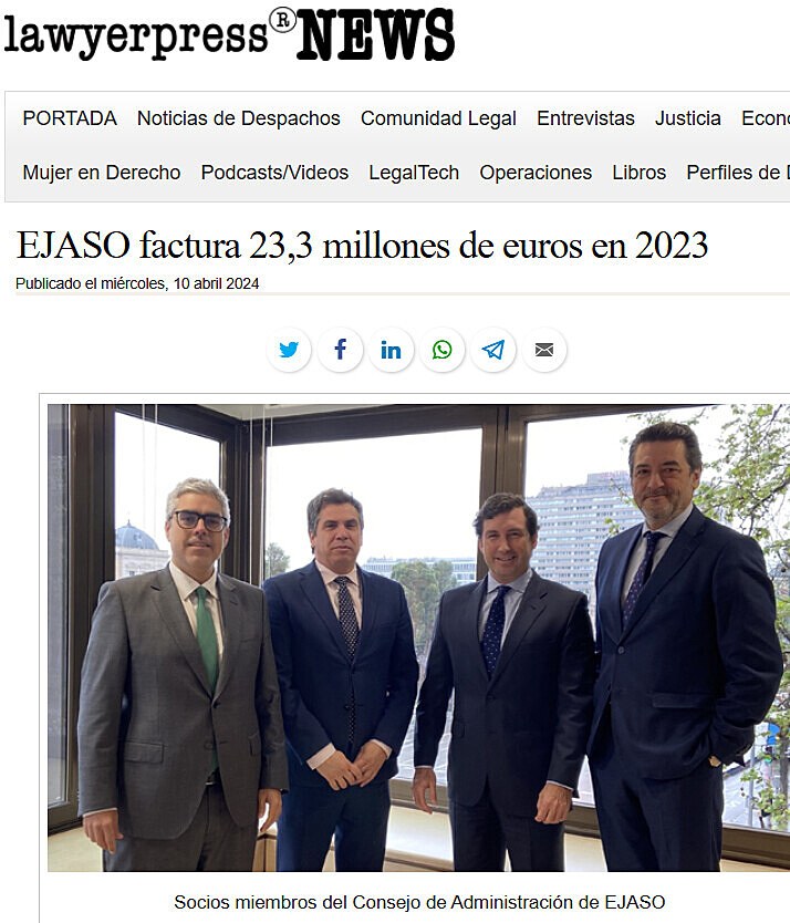 EJASO factura 23,3 millones de euros en 2023